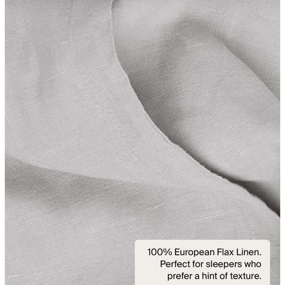 Parachute Grey 100% Linen Pillow Cases (2) King Size NEW